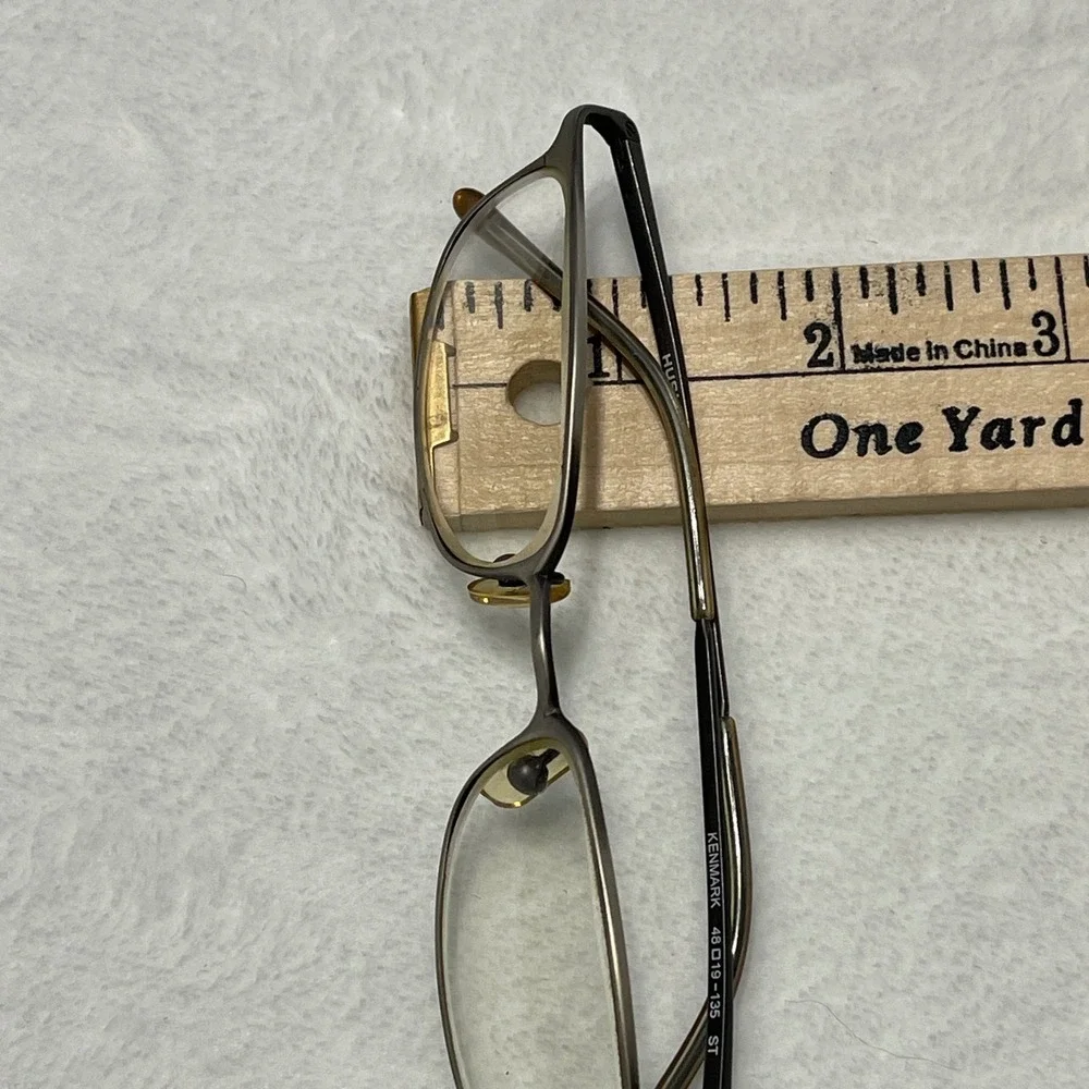 Hush Puppies Kenmark HP365 Gunmetal Rectangular Eyeglasses‎ Frames 48-19-135 ST
